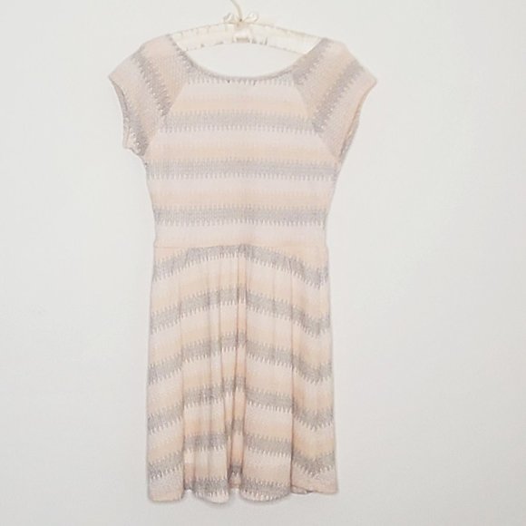 Timing Dresses Timing Stripes Dress In Baby Pink Grey White Poshmark